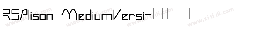 RSAlison MediumVersi字体转换